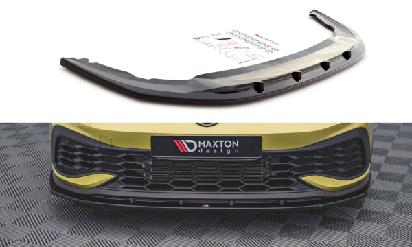 Maxton Design Front extension V.4 black gloss - VW Golf 8 GTI Clubsport