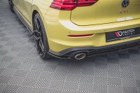 Maxton Design Rear extension Flaps diffuser V.2 black gloss - VW Golf 8 GTI Clubsport