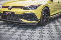 Maxton Design Racing Front extension for passend + Flaps black gloss - VW Golf 8 GTI Clubsport