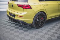 Maxton Design Racing Rear extension Flaps diffuser + Flaps black gloss - VW Golf 8 GTI Clubsport