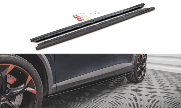 Maxton Design Side skirts extension extension black gloss - Cupra Formentor