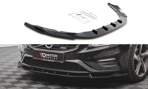 Maxton Design Front extension V.1 black gloss - Volvo S60 R-Design MK2