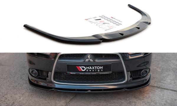 Maxton Design Front extension black gloss - Mitsubishi Lancer Sportback MK8