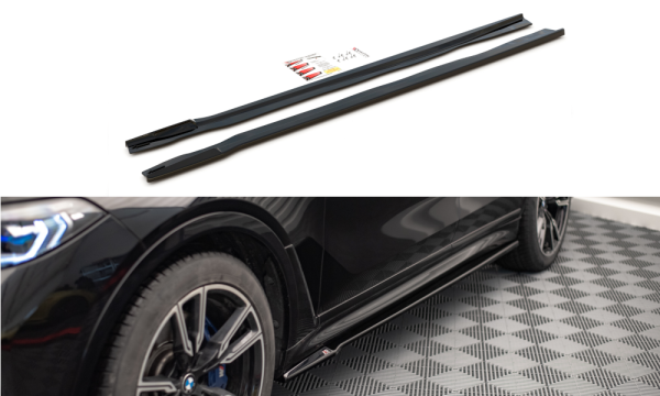 Maxton Design Side skirts extension extension black gloss - BMW X7 M G07