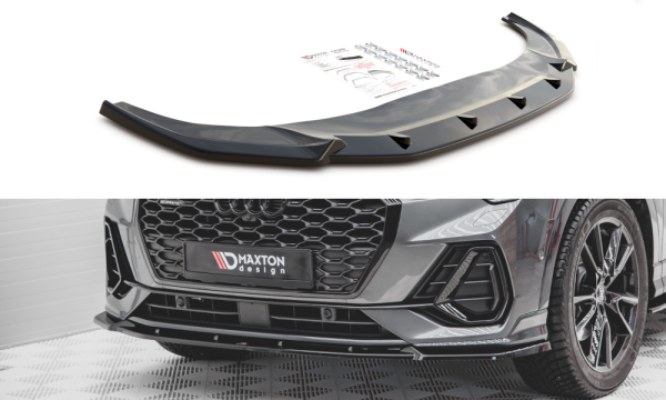 Maxton Design Front extension V.2 black gloss - Audi Q3 Sportback S-Line