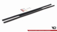 Maxton Design Side skirts extension extension black gloss - Mercedes C W205