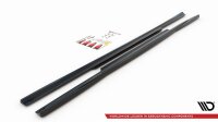 Maxton Design Side skirts extension extension black gloss - Mercedes C W205