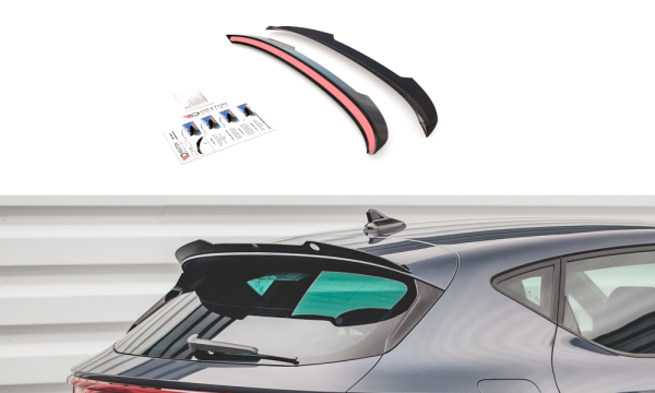 Maxton Design Spoiler Cap schwarz Hochglanz - Seat Leon FR Hatchback MK4