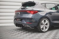 Maxton Design Robuste Racing Diffusor Heckansatz + Flaps schwarz Hochglanz - Seat Leon FR Hatchback MK4