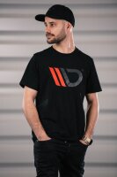 Maxton Design Black T-Shirt with red logo