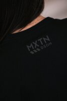 Maxton Design Womens Black T-Shirt with grey logo