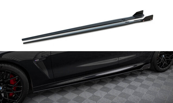 Maxton Design Seitenschweller Ansatz + Flaps V.1 - BMW M8 Gran Coupe F93 / 8 Gran Coupe M-Paket G16