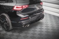 Maxton Design Middle diffuser rear extension black gloss - VW Golf R MK8