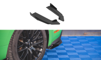 Maxton Design Street Pro Rear extension Flaps diffuser V.1 + Flaps black gloss - Ford Mustang GT MK6 Facelift