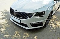 Maxton Design Front extension V.1 black gloss - Skoda Octavia RS MK3