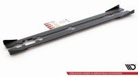 Maxton Design Racing Side skirts extension extension + Flaps black gloss - Mercedes-AMG C43 Coupe C205