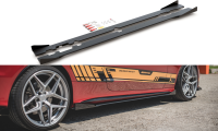Maxton Design Robuste Racing Seitenschweller Ansatz + Flaps schwarz Hochglanz - Mercedes-AMG C43 Coupe C205