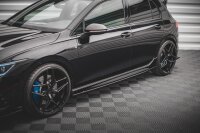 Maxton Design Side skirts extension extension V.2 black gloss - VW Golf R MK8