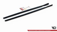 Maxton Design Side skirts extension extension V.2 black gloss - VW Golf R MK8