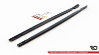 Maxton Design Side skirts extension extension V.2 black gloss - VW Golf R MK8