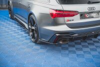 Maxton Design Rear extension Flaps diffuser V.2 black gloss - Audi RS6 C8 / RS7 C8