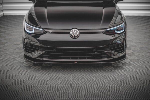 Maxton Design Front extension V.3 black gloss - VW Golf R MK8