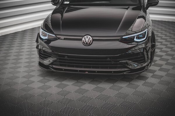 Maxton Design Front extension V.4 black gloss - VW Golf R MK8