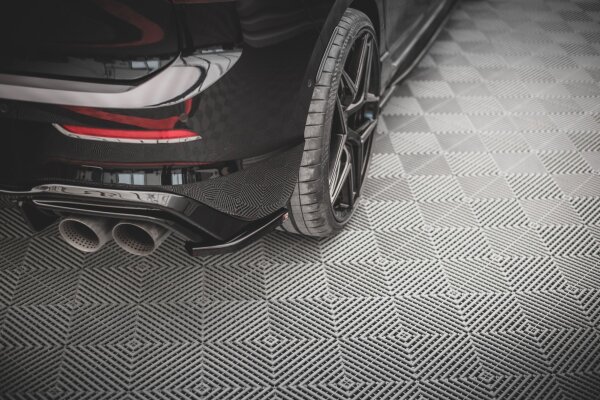 Maxton Design Heckansatz Flaps Diffusor V.4 schwarz Hochglanz - VW Golf R MK8