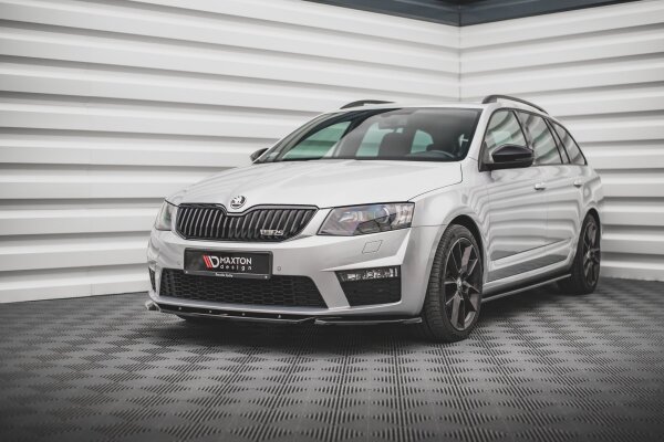 Maxton Design Front extension V.4 black gloss - Skoda Octavia RS MK3