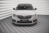 Maxton Design Front extension V.1 black gloss - Skoda Octavia RS MK3 Facelift