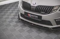 Maxton Design Front extension V.2 black gloss - Skoda Octavia RS MK3 Facelift