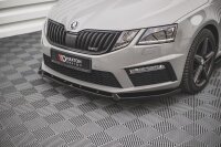 Maxton Design Front extension V.2 black gloss - Skoda Octavia RS MK3 Facelift