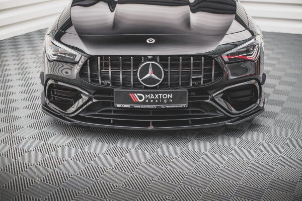 Maxton Design Front extension V.1 black gloss - Mercedes-AMG CLA 45 Aero C118