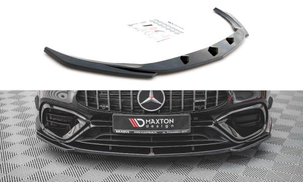 Maxton Design Front extension V.3 black gloss - Mercedes-AMG CLA 45 Aero C118