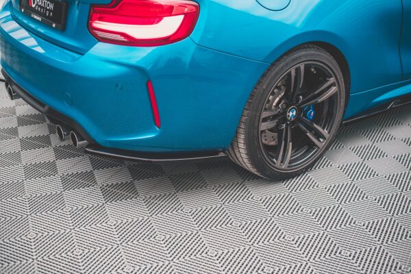 Maxton Design Rear extension Flaps diffuser V.2 black gloss - BMW M2 F87