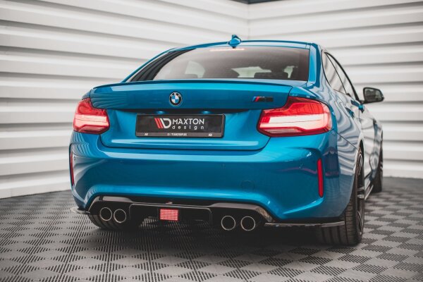 Maxton Design Diffuser rear extension black gloss - BMW M2 F87