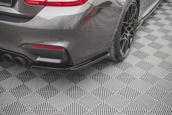 Maxton Design Heckansatz Flaps Diffusor V.1 schwarz Hochglanz - BMW M4 F82