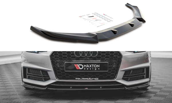 Maxton Design Front extension V.3 black gloss - Audi S4 / A4 S-Line B9