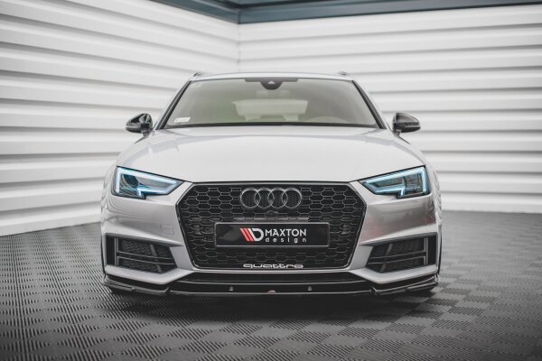 Maxton Design Frontansatz V.3 schwarz Hochglanz - Audi S4 / A4 S-Line B9