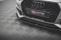 Maxton Design Front extension V.3 black gloss - Audi S4 / A4 S-Line B9