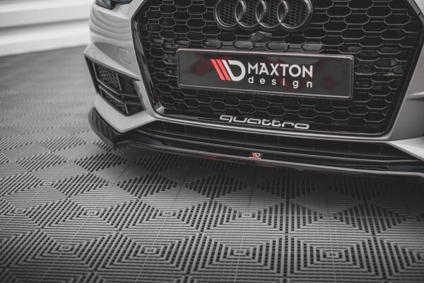 Maxton Design Front extension V.4 black gloss - Audi S4 / A4 S-Line B9