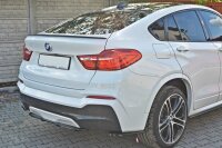 Maxton Design Mittlerer Diffusor Heckansatz schwarz Hochglanz - BMW X4 M Paket DTM Look