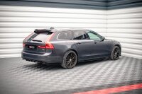 Maxton Design Middle diffuser rear extension DTM Look black gloss - Volvo V90 MK2