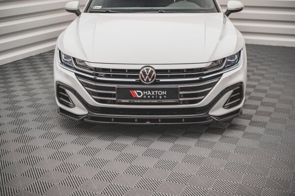 Maxton Design Front extension V.1 black gloss - VW Arteon R-Line Facelift