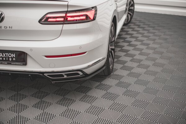 Maxton Design Heckansatz Flaps Diffusor schwarz Hochglanz - VW Arteon R-Line Facelift