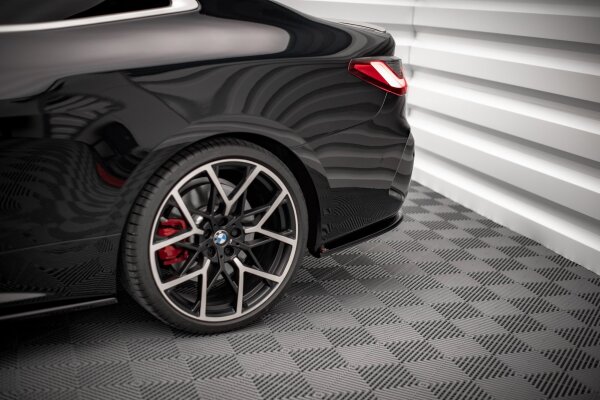 Maxton Design Rear extension Flaps diffuser V.1 black gloss - BMW 4 Series M-Package G22