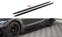 Maxton Design Side skirts extension extension V.2 black gloss - BMW M4 G82