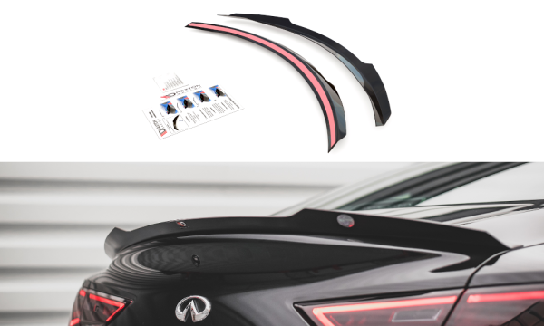 Maxton Design Spoiler Cap schwarz Hochglanz - Infiniti Q60 S MK2