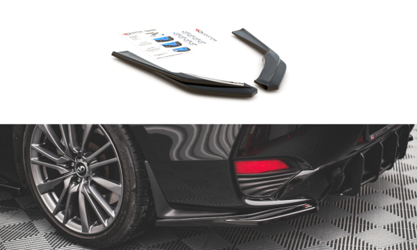 Maxton Design Rear extension Flaps diffuser black gloss - Infiniti Q60 S MK2