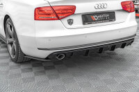 Maxton Design Diffuser rear extension black gloss - Audi A8 D4